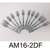12 PC Wavy Cloud Design Stainless Steel Silver Dinner Fork