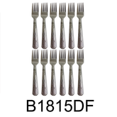 12 PC Classy Stainless Steel Silver Dinner Fork