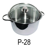 12 QT Stainless Steel 18/10 Induction Pot With Glass Lid