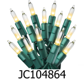 140 LED Warm White Clear Bulb with Green Wire (INDOOR USE ONLY)