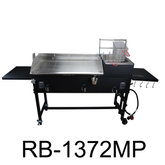 2 in 1 Stainless Steel Taco Cart With Deep Fryer