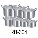 14 PC Aluminum Stock Pot With Lid