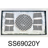 12 PC Black & White Turkish Coffee Set