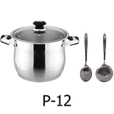 12 QT Stainless Steel 18/10 Induction Stock Pot (Free Gift 2 Spoons)