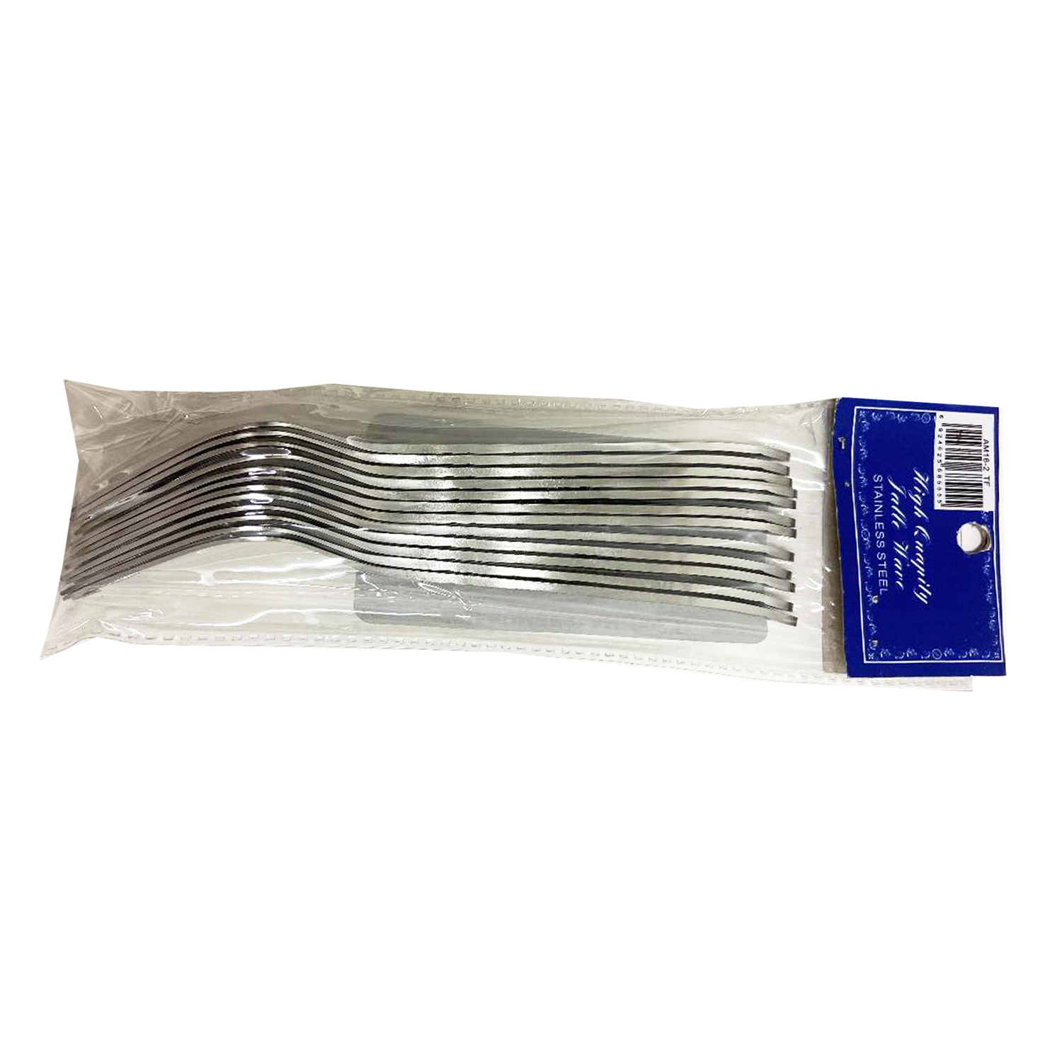 12 PC Wavy Cloud Design Stainless Steel Silver Tea Fork