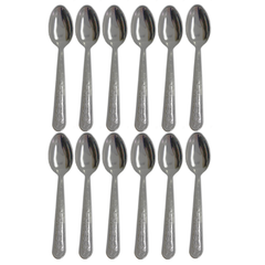 12 PC Classy Stainless Steel Silver Tea Spoon