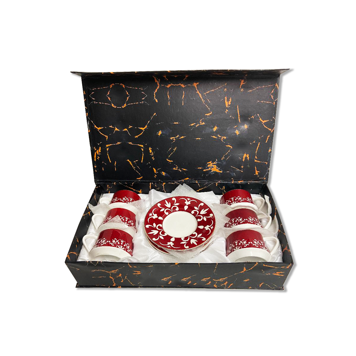 12 PC Red Turkish - Christmas Holidays Theme Coffee Tea Cup Set