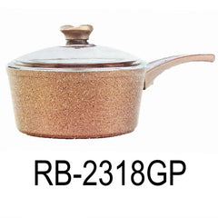 18cm Bronze Granite Coating Aluminum Sauce Pan