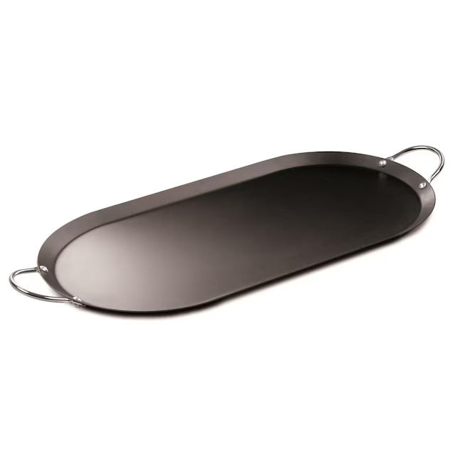 19.5" x 8.5" Cast Iron Oval Comal Griddle