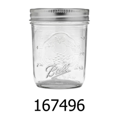 12 PC Ball Mouth Half Pint Mason Jars with Lids & Bands