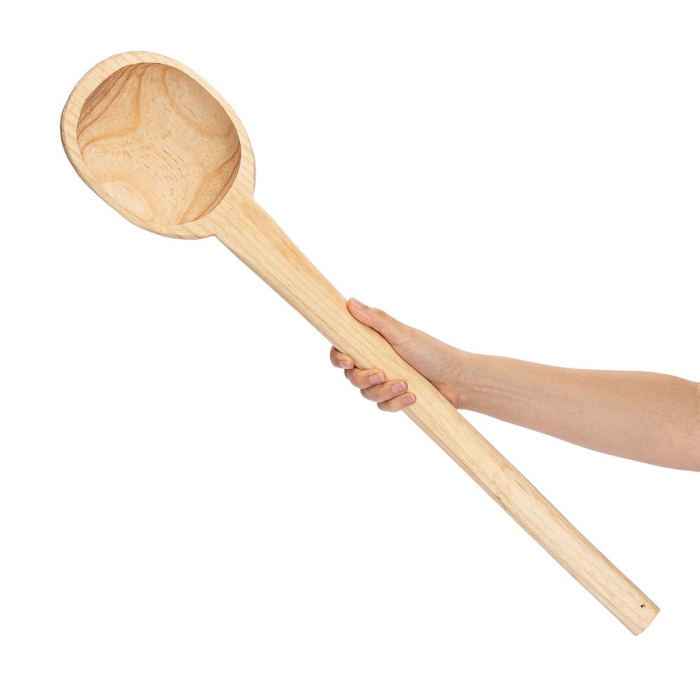19" Wooden Spoon With Long Hand