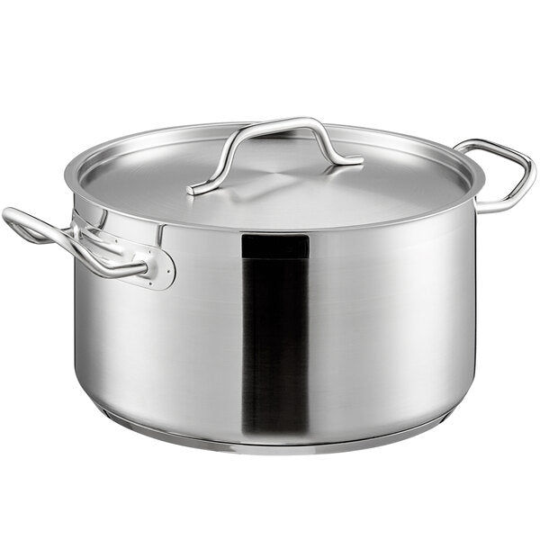2 PC 24 & 35 QT Stainless Steel Induction 18/10 Stockpot