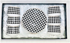 12 PC Black & White Turkish Coffee Set