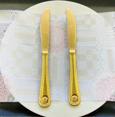 12 PC Medusa Design Dinner Knife Set