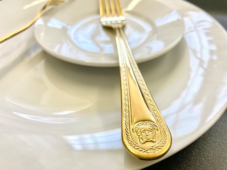 12 PC Medusa Design Dinner Fork Set