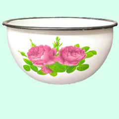 18cm Flower Soup Bowl Enamel