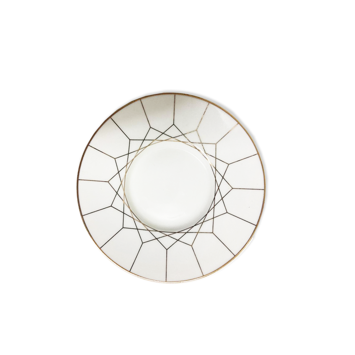 12 PC White & Gold Turkish Coffee Cup and Saucer