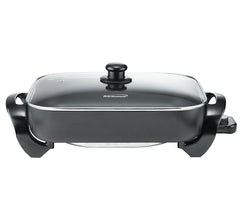 16" Brentwood Non-Stick Electric Skillet with Glass Lid