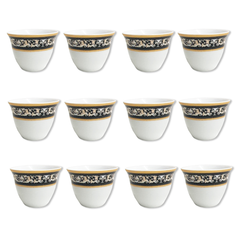 12 PC Classy Gold Tea Cup Set Without Handle