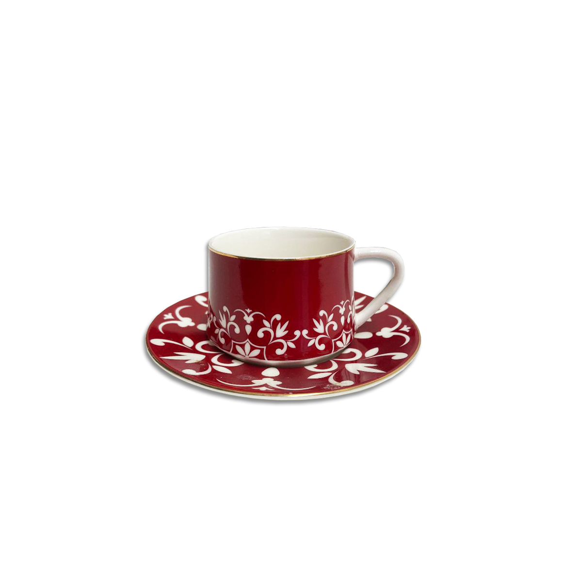 12 PC Red Turkish - Christmas Holidays Theme Coffee Tea Cup Set
