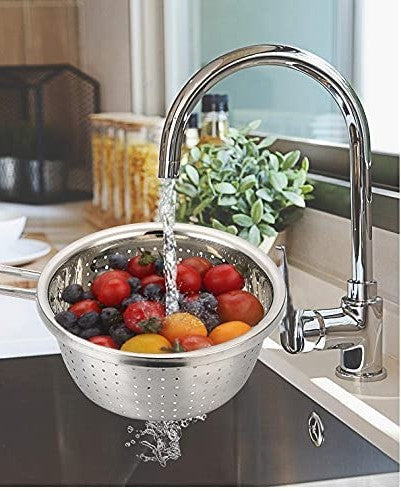 16cm Stainless Steel Colander with Long Handle
