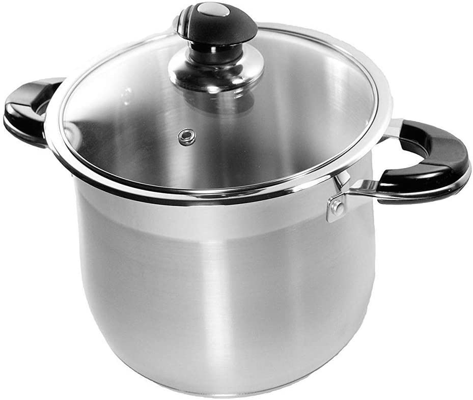 16 QT Stainless Steel 18/10 Induction Stock Pot (Free Gift 2 Spoons)