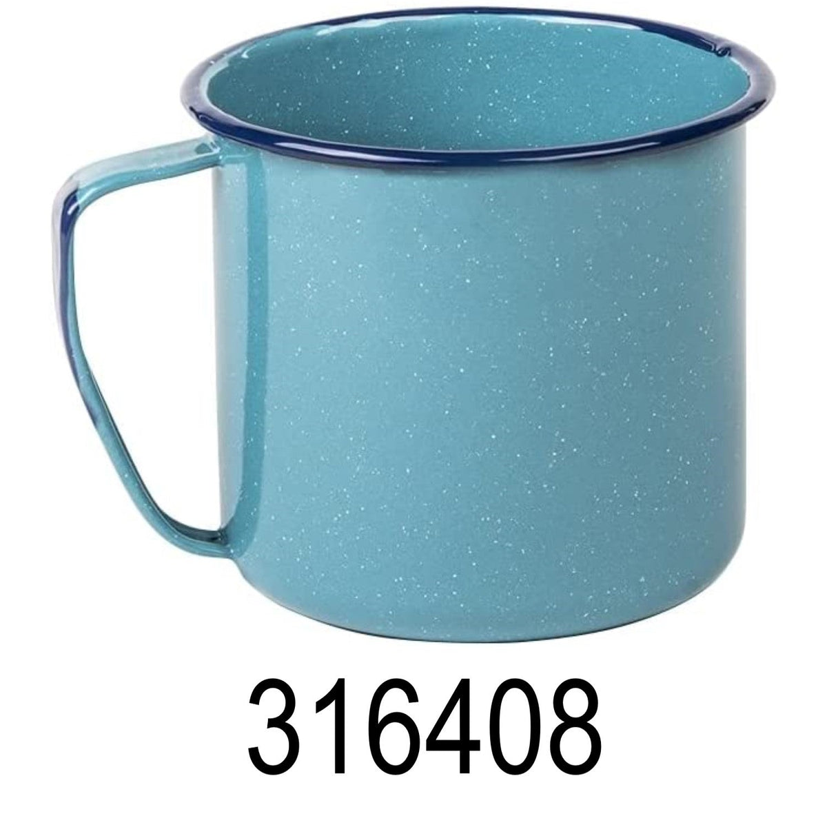 12oz Cinsa Enamel Turquoise Blue Mug