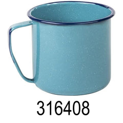 12oz Cinsa Enamel Turquoise Blue Mug