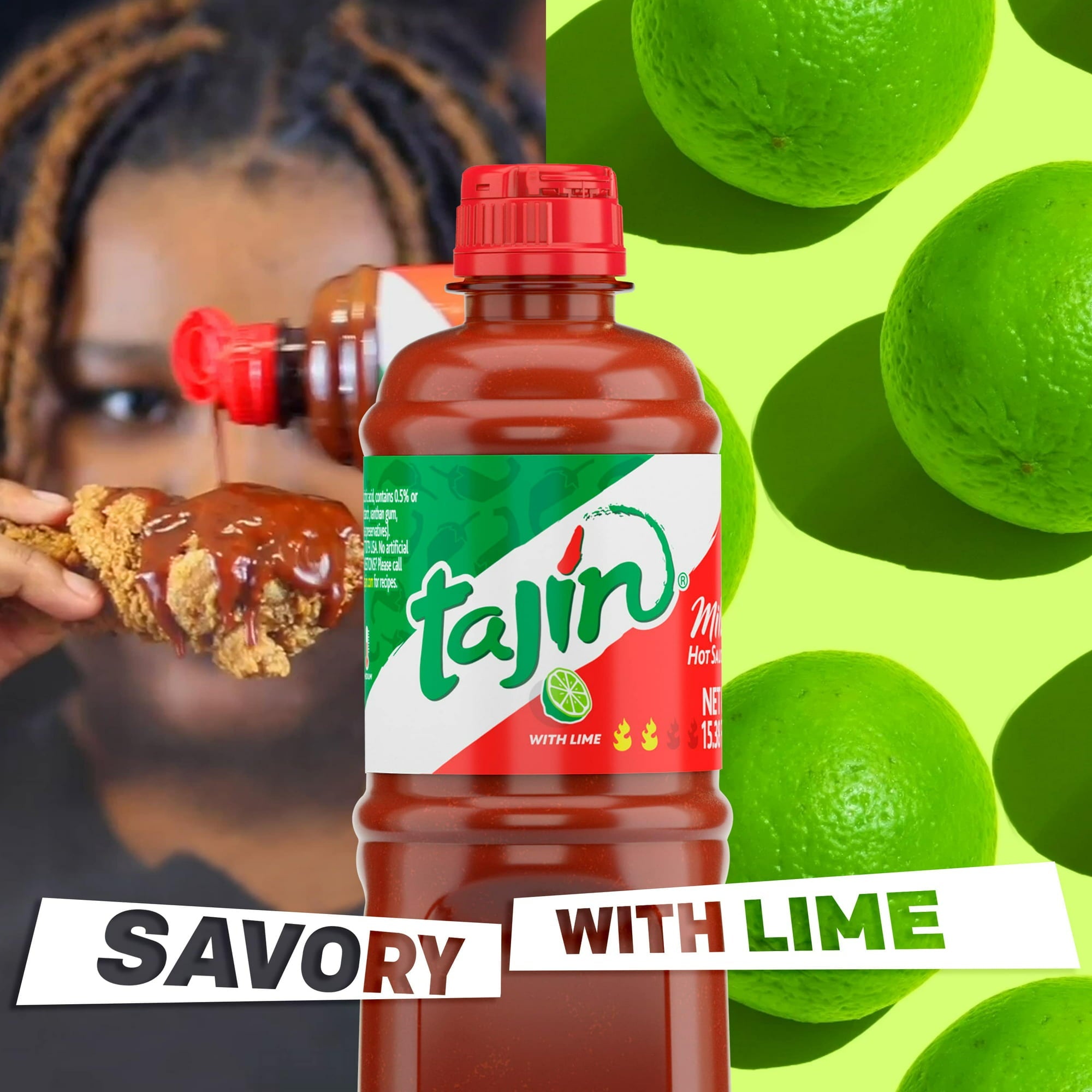 15.38 oz Tajin Mild Mexican Chili Lime Hot Sauce