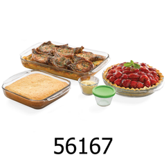 11 PC Libbey Baker's Bassic Glass Bake Set