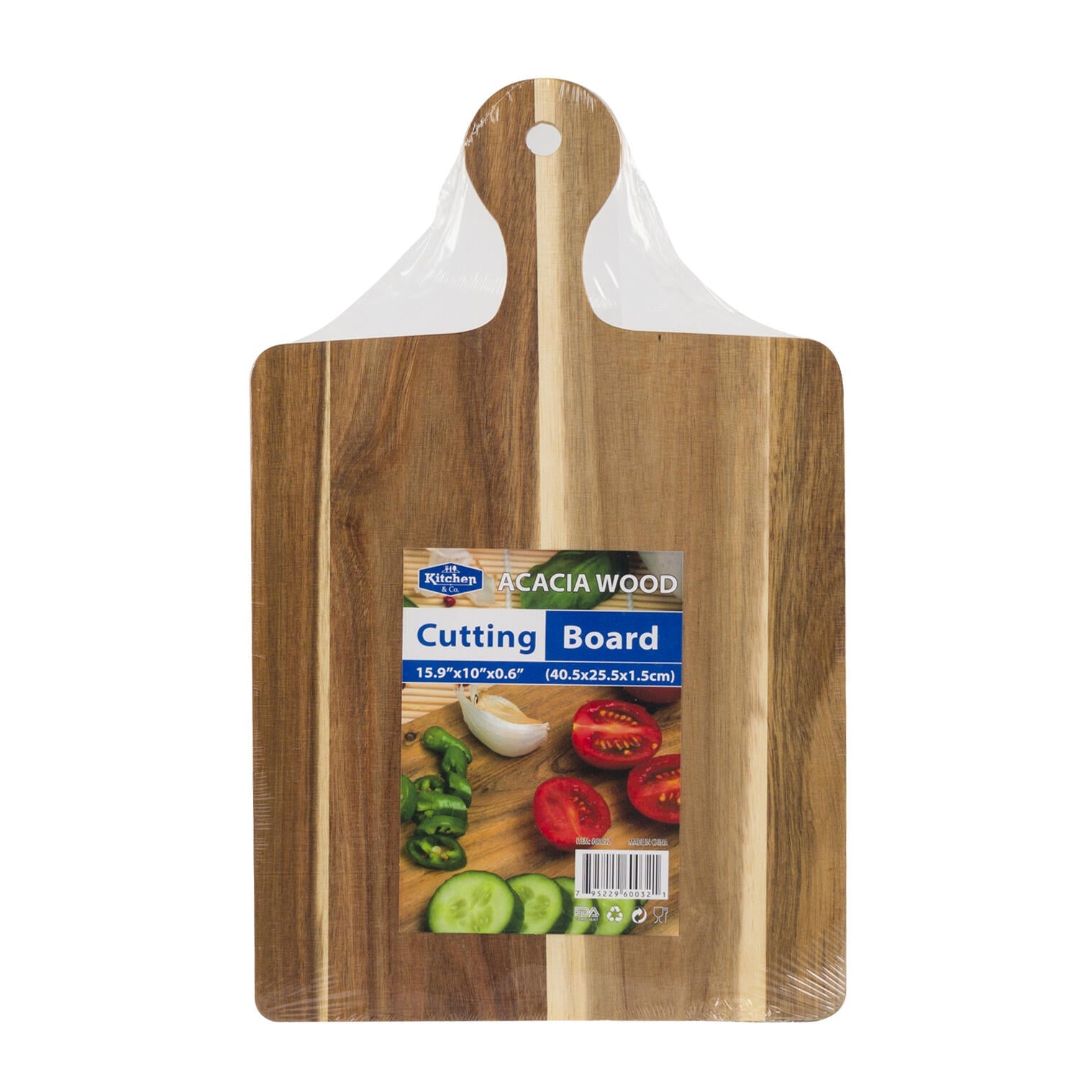 16" x 10" Acacia Wood Cutting Board