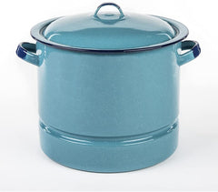 15 QT Enamel Steamer Pot With Lid & Trivet