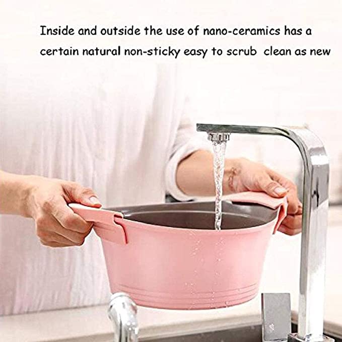 10 PC Pink Ceramic Casserole Cookware Set