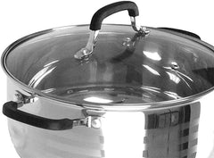 10 QT Stainless Steel 18/10 Induction Low Pot With Silicon Handle