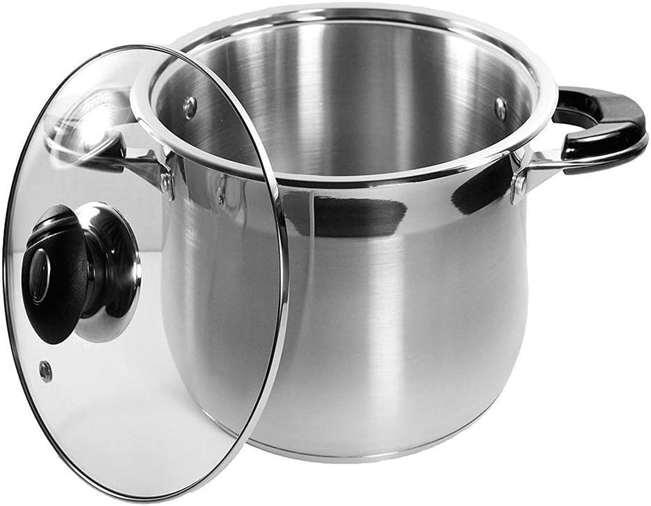 10 QT Stainless Steel 18/10 Induction Stock Pot (Free Gift 1 Knife Set)