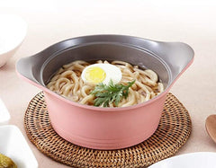 10 PC Pink Ceramic Casserole Cookware Set