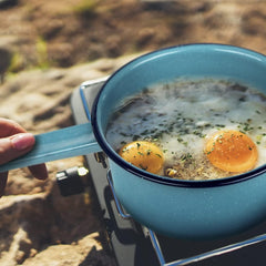 1 QT Turquoise Enamel Sauce Pan