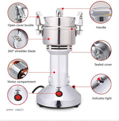 100g Stainless Steel Grain Mill Grinder / Multi Function Disintegrator