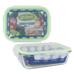 1500ml Green Glass Rectangle Food Container
