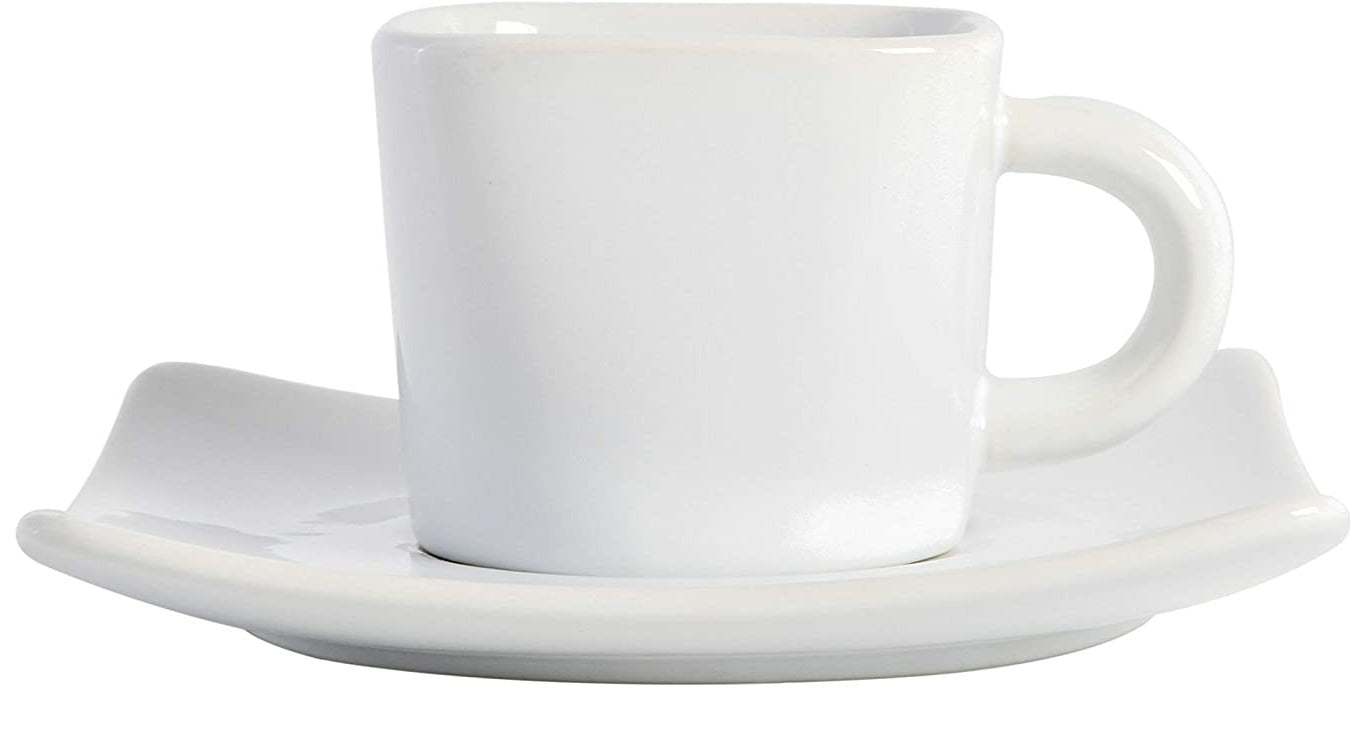 13 PC Gibson Espresso Cup & Saucer Set with Metal Rack