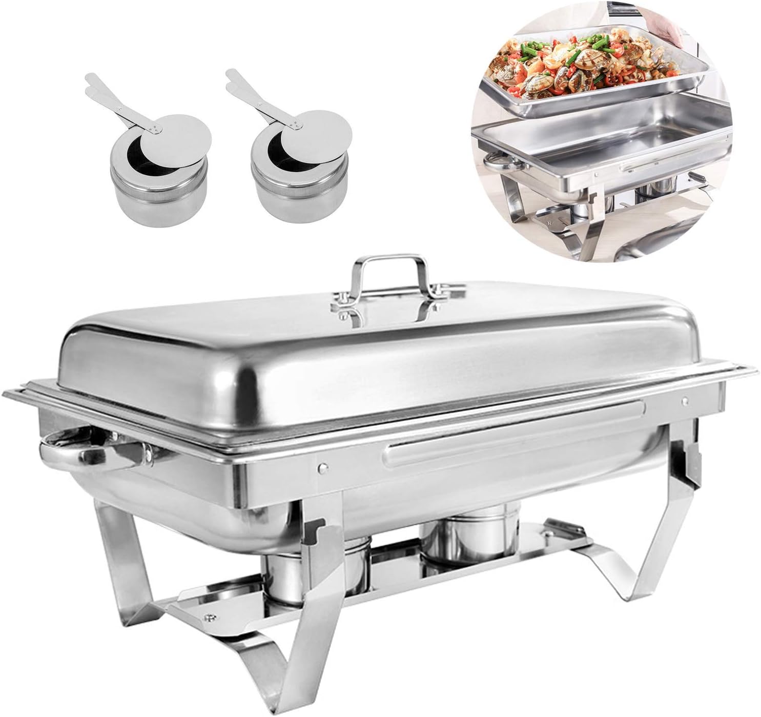 11L Stainless Steel Chafing Dish Food Warmer for Buffet