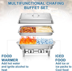 11L Stainless Steel Chafing Dish Food Warmer for Buffet