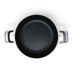 12" Low Pot Non Stick Heavy Gauge With Glass Lid
