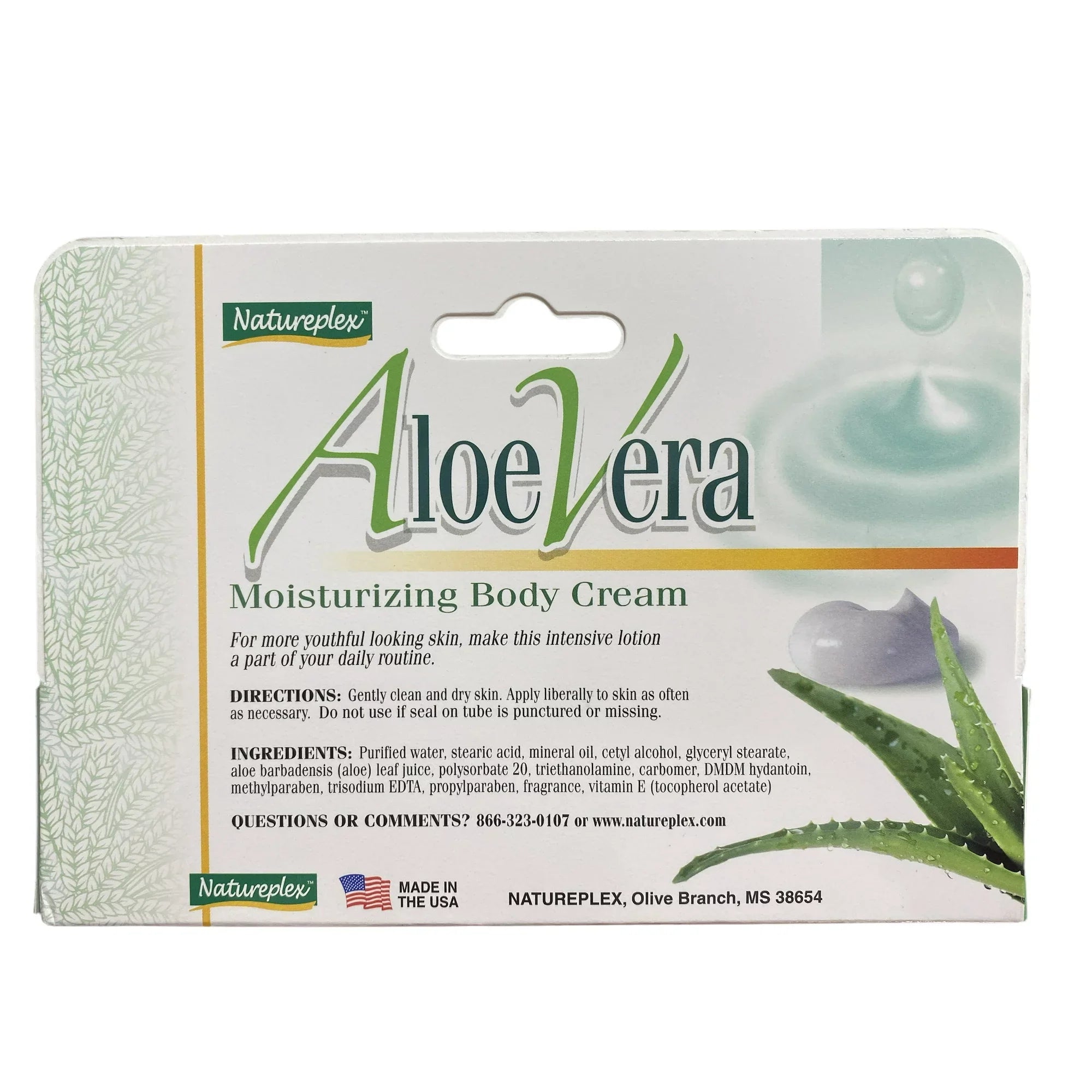 2 PC Aloe Vera Moisturizing Body Cream