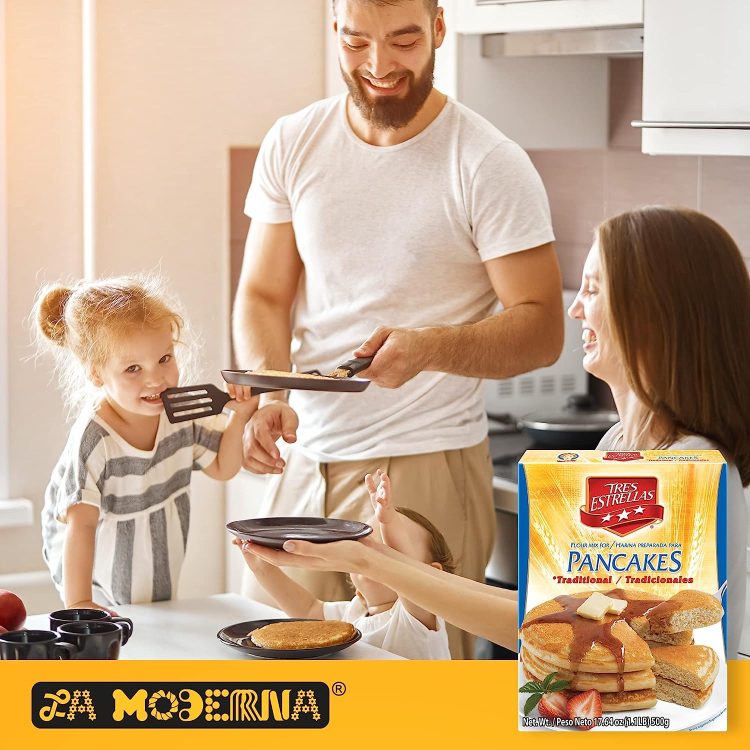 17.6 Oz Tres Estrellas Pancake Flour Mix