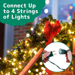 140 LED Warm White Clear Bulb with Green Wire (INDOOR USE ONLY)