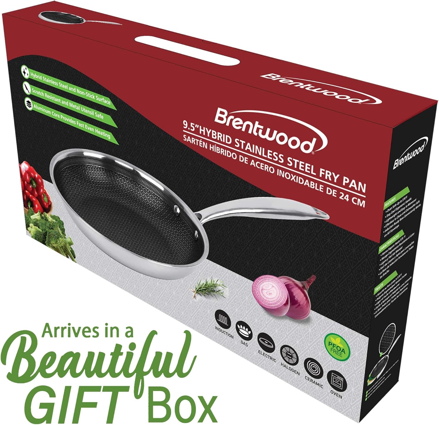11" Brentwood 3-Ply Hybrid Fry Pan