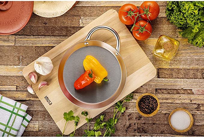 11.5" Round Stainless Steel Fry Pan Comal