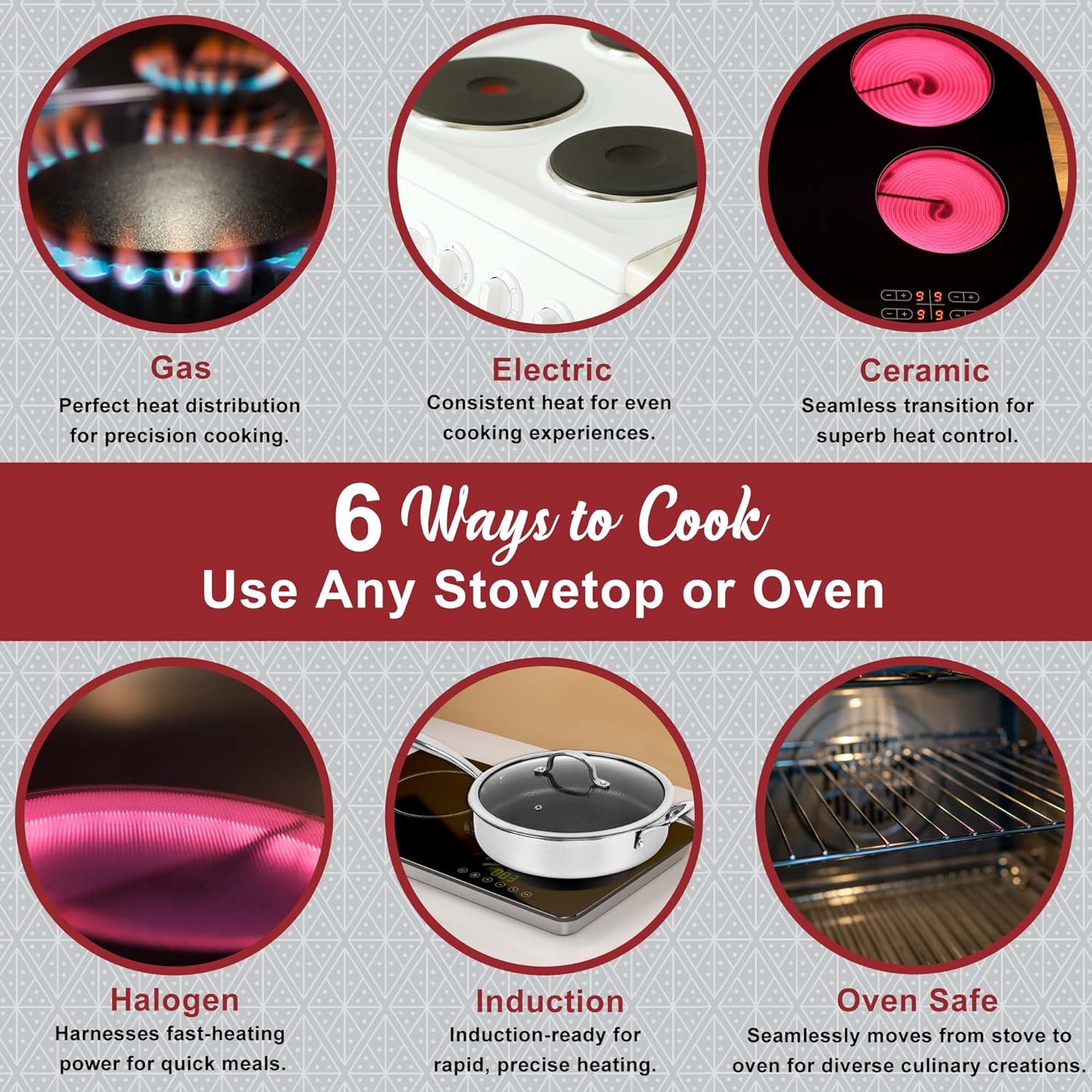 11" Brentwood 3-Ply Hybrid Fry Pan