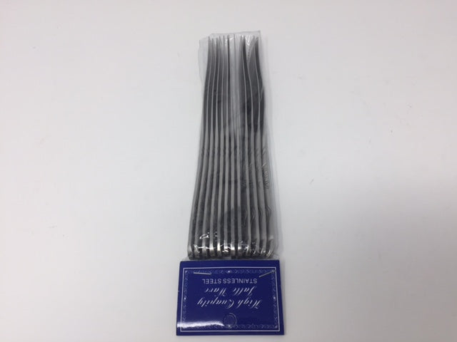 12 PC Wavy Cloud Design Stainless Steel Silver Dinner Knife